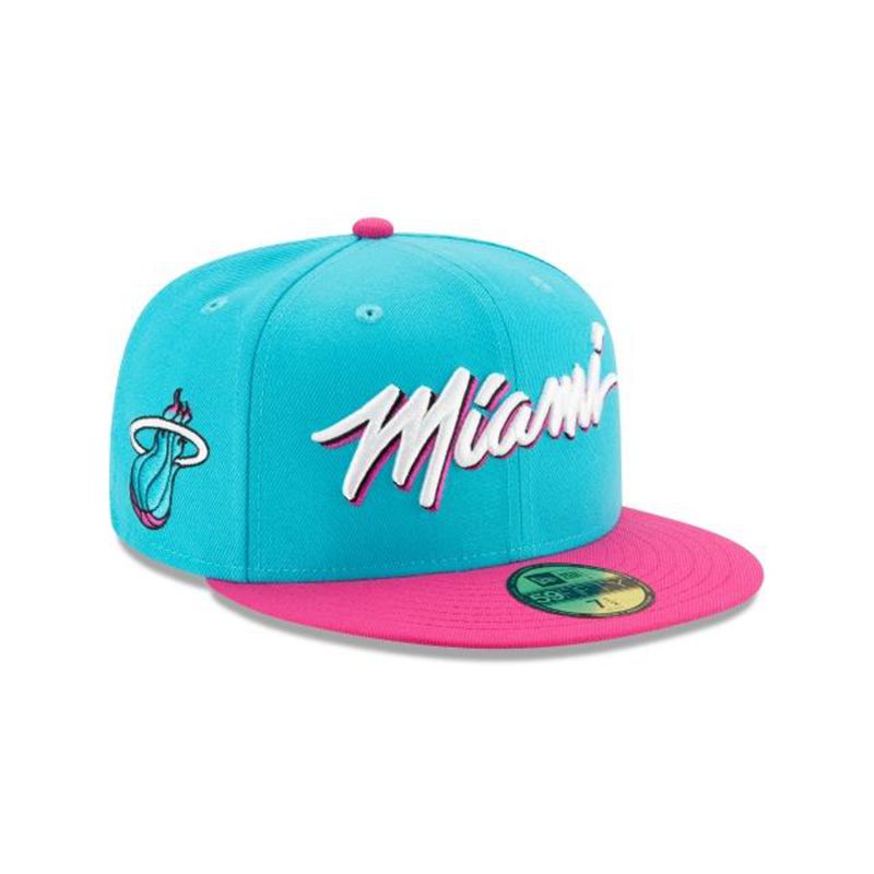 NBA Miami Heat 2019 Authentics City Series 59Fifty Fitted (EME0162) - Blue New Era Caps